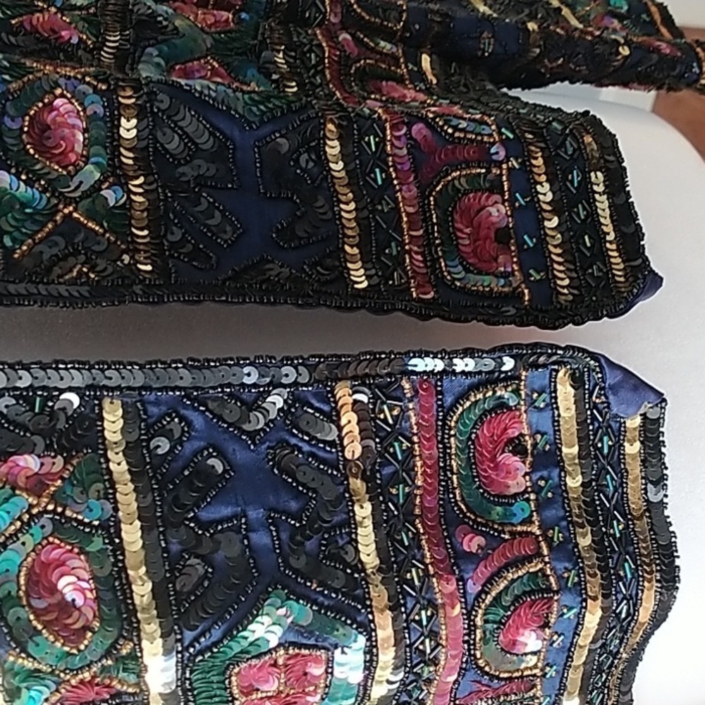 Papell Boutique Evening Beaded Sequins Jacket Vintage S - Picture 4 of 12